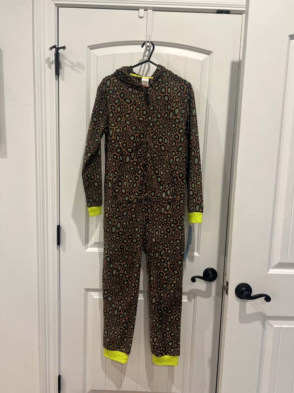 Cat & Jack Boys Dinosaur Fleece Union Suit Pajamas Size L 10/12